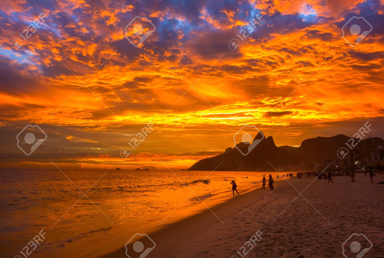 Pôr do sol em Ipanema